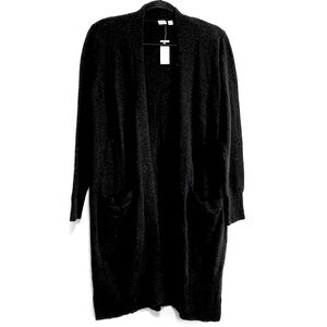 Gap Black Knit Open Front Duster Cardigan